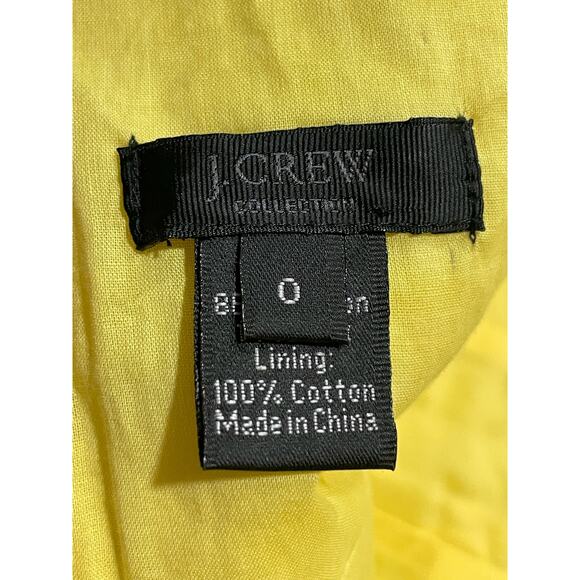 J. Crew Collection Dress Sz 0 Sheath Floral Keyhole Pockets Yellow Silk MSRP$298 - Picture 6 of 12